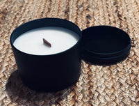 Natural wood wick candle